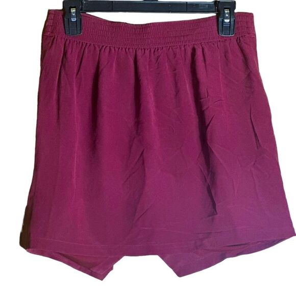 Madewell Parkway Mini Silk Burgundy Skirt Size Small 📦 - Picture 3 of 6